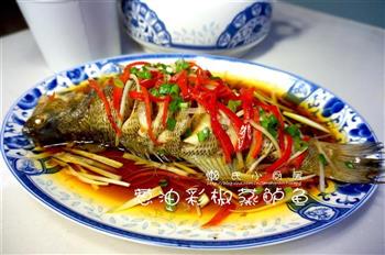 葱油彩椒蒸鲈鱼怎么做，葱油彩椒蒸鲈鱼怎么做好吃，葱油彩椒蒸鲈鱼做法