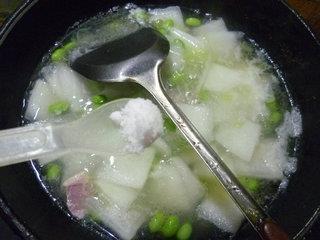 毛豆咸肉冬瓜汤怎么做，毛豆咸肉冬瓜汤怎么做好吃，毛豆咸肉冬瓜汤做法